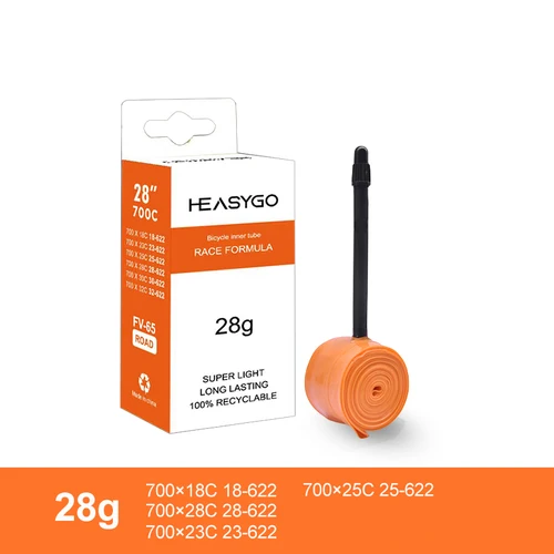 초경량 자전거 내부 튜브, 로드 바이크 TPU 타이어, 프렌치 밸브, 초경량 튜브, 700C, 18, 23, 25, 28, 65mm 길이 