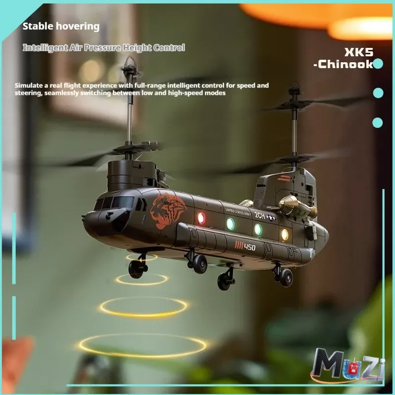 New Double Propeller Fixed Height Chinook Transport Aircraft Simulation Remote Controlled Helicopter Model Boy's Toy