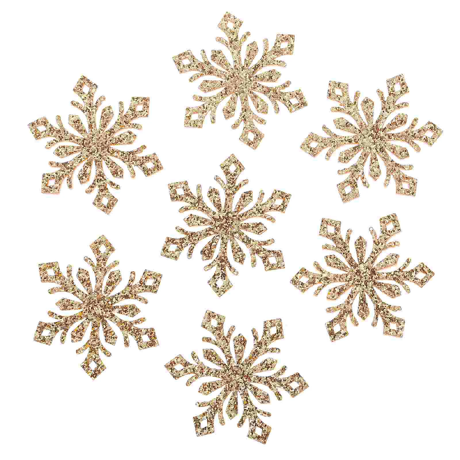 30 Pcs DIY Decorative Snowflakes Accessories Girl Hair Pin Dress Clip Material Gold Powder Cloth Children Hairpin