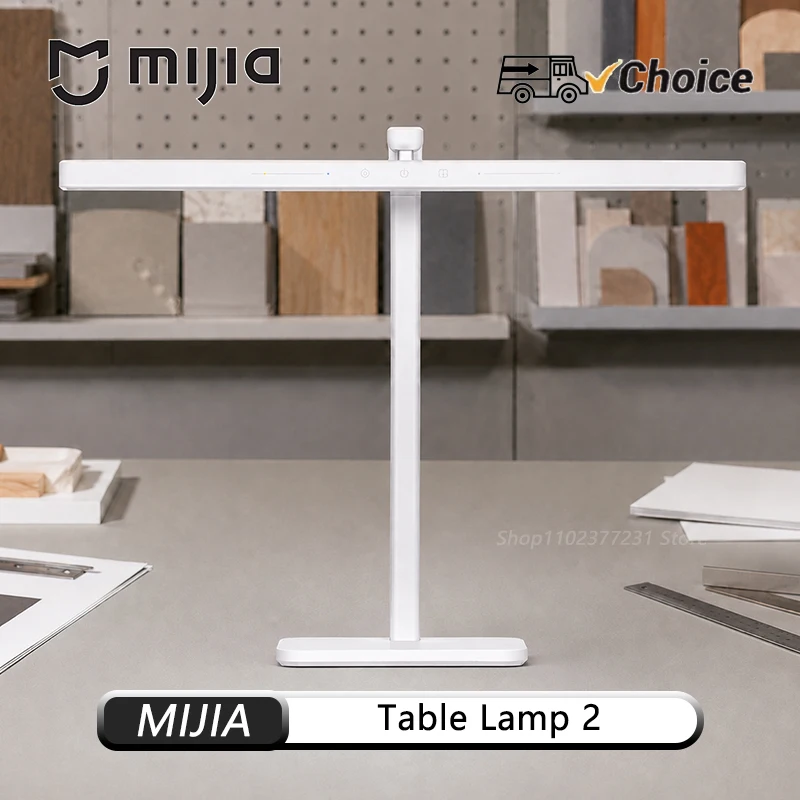 Original Mijia Desk Lamp 2 LED Desk Light 60cm Long Lamp Holder HyperOS Connect Adjustable Light Mode Bedroom Reading Lamp NEW