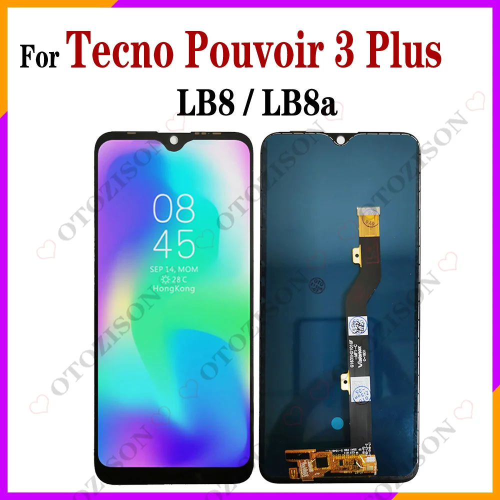 LCD Display Screen For Tecno Pova 2 3 4 Pro NEO 2 5G Pouvoir 3 Plus Touch Digitizer Sensor Assembly LB8 LC7 LE7 LG6n Replacement