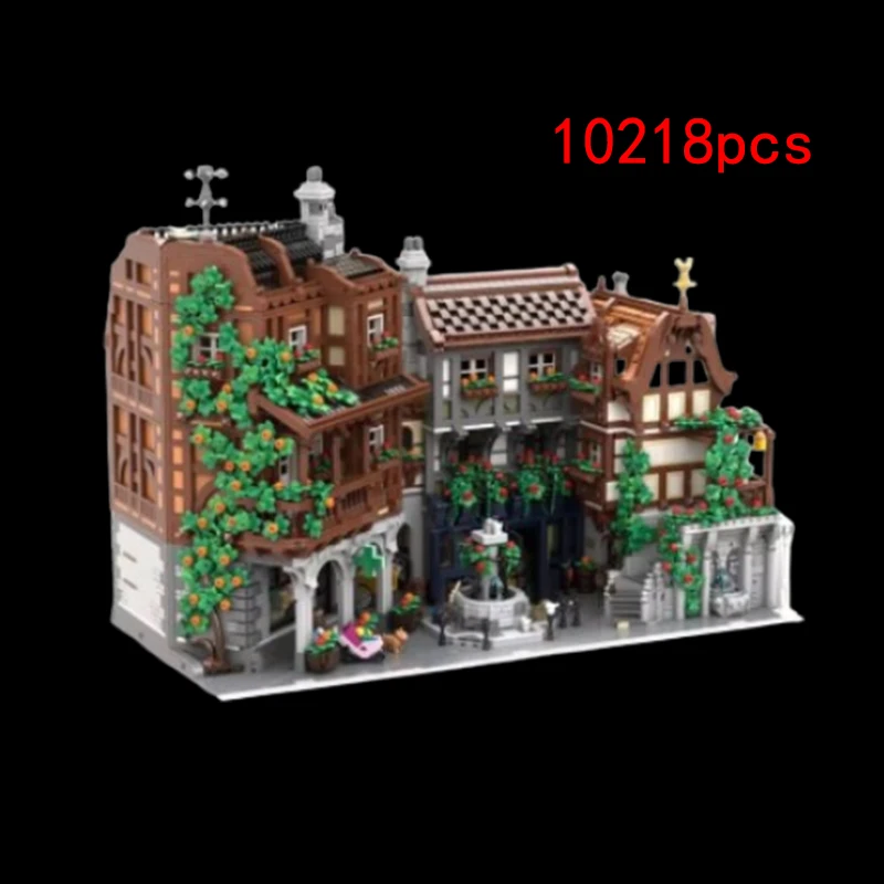 

Small Particle Assembling Building Blocks MOC-164454 10218PCS Old City Street View Building House Toy Model Gift