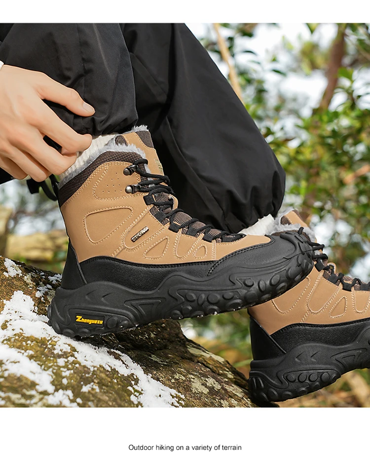Herren-Winterstiefel, warm, kältebeständig, mit weichem Innenfutter, strapazierfähig, ideal für den Einsatz im Freien, für den täglichen Gebrauch, als Weihnachtsgeschenk. – Detail 10
