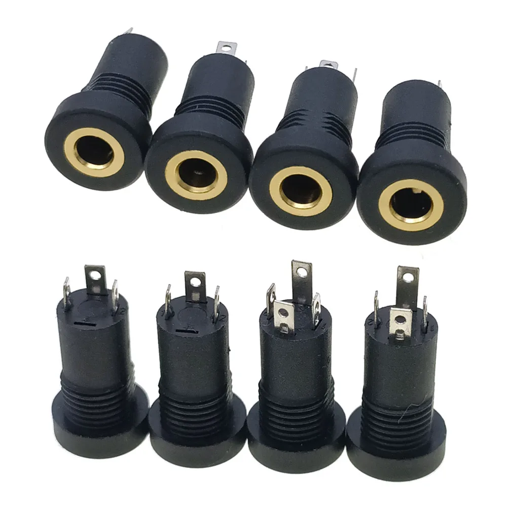 

3/4Pole 3.5mm Audio Jack Socket 3/4Pin Stereo Solder Panel Mount 3.5mm Headphone Female Socket Connector With Nut waterproof cap