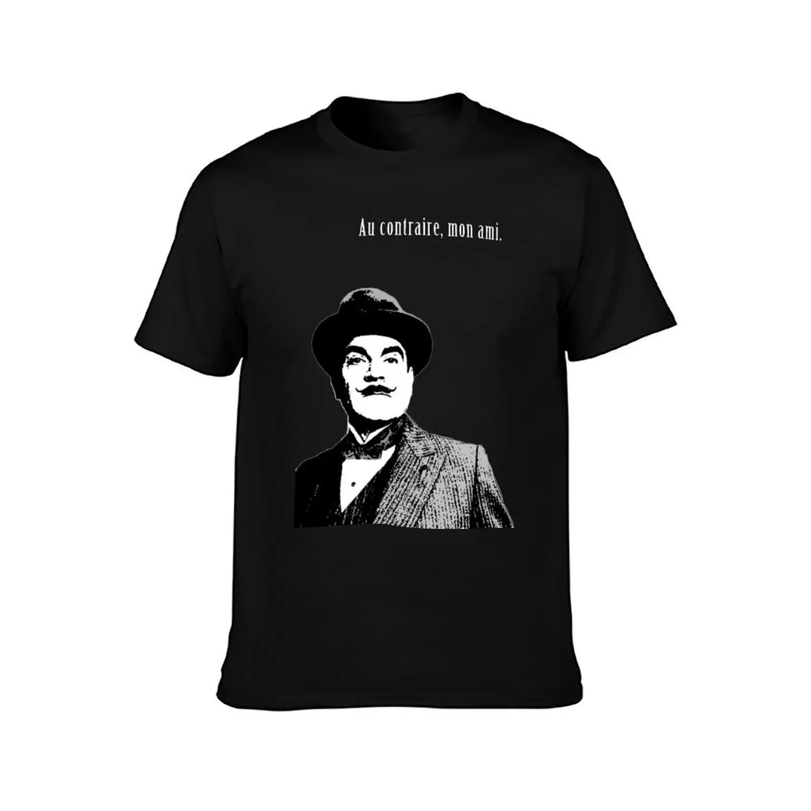 Hercule Poirot T-Shirt Summer Casual Cotton Tee Oversized Streetwear Tops Vintage Graphic Print Loose Fit Short Sleeve