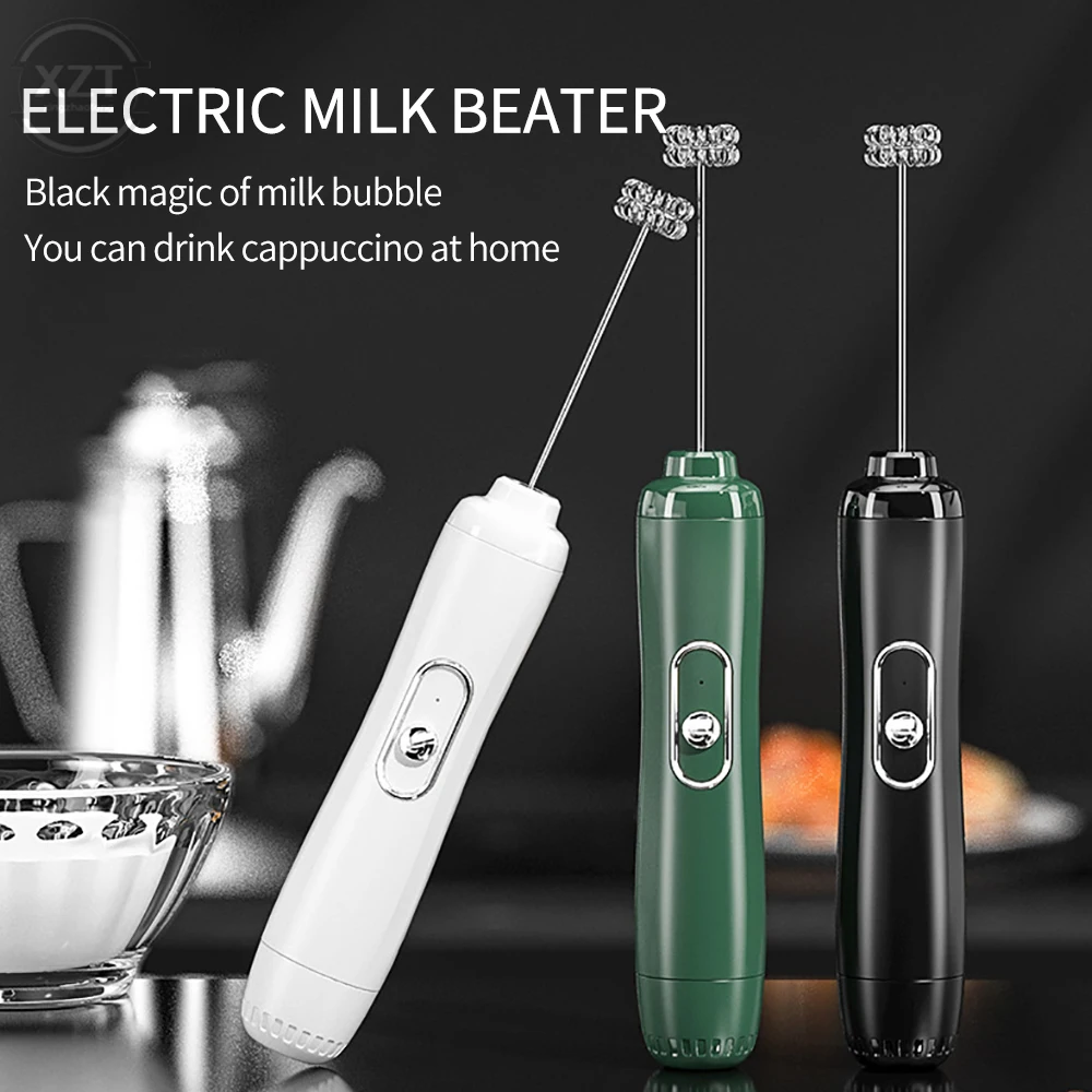 Mini elektryczny spieniacz do mleka Blender bezprzewodowy trzepaczka do kawy mikser ręczny trzepaczka do jajek Cappuccino spieniacz mikser trzepaczka narzędzia kuchenne