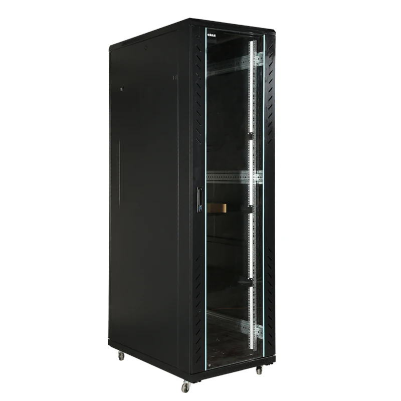 custom.42U Steel Metal Server Rack with 600mm Depth 32U Capacity Front Glass Door Telecom DDF Internet Data Center Serve
