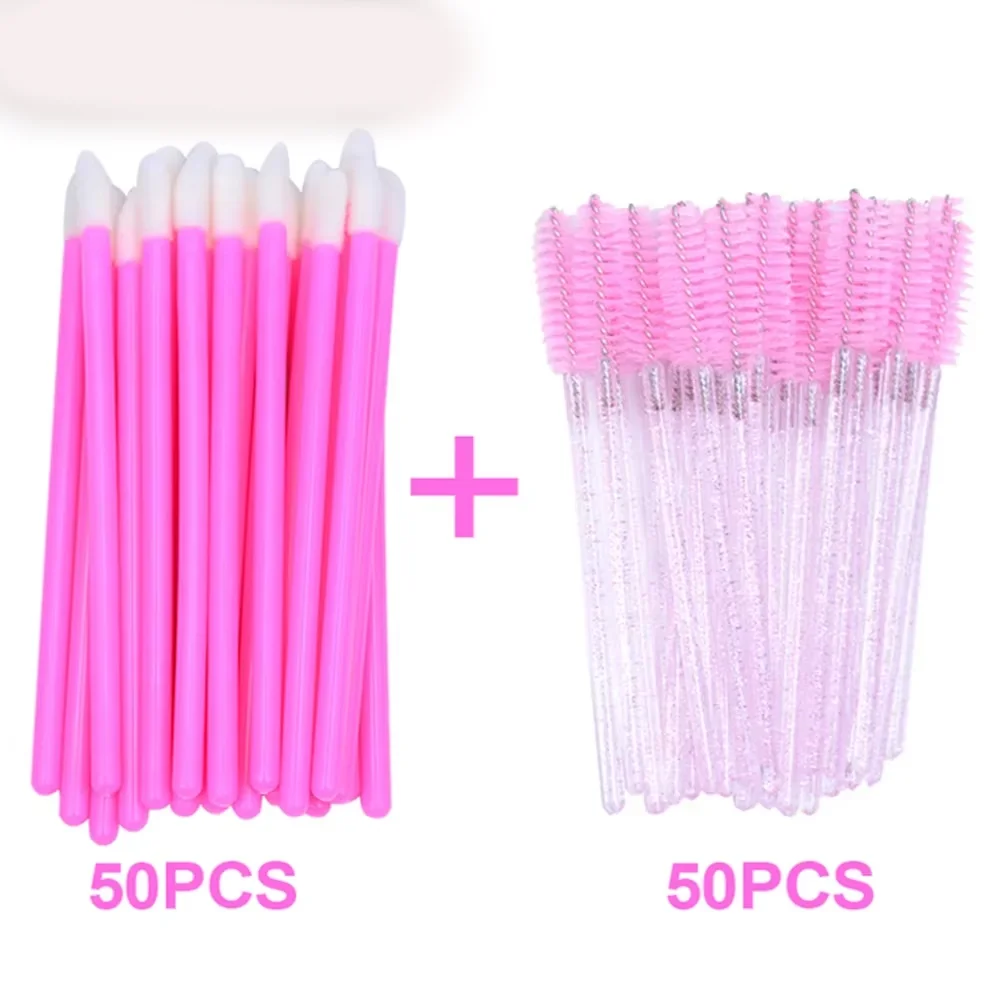도매 100개 메이크업 마스카라 완드 어플리케이터 인조 속눈썹 뷰티 도구 립 아이브로우 속눈썹 광택용