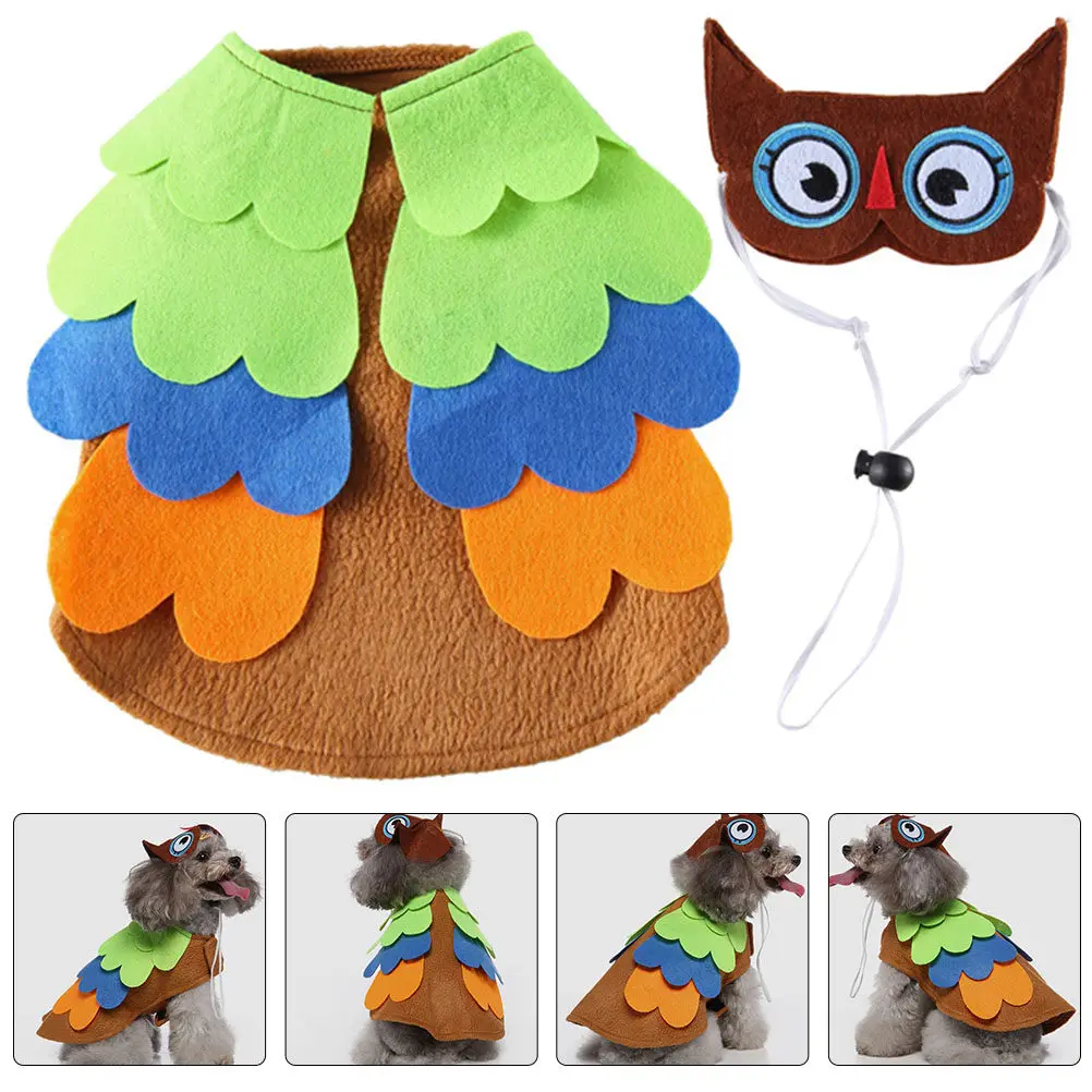 

Комплект из 1 предмета: Костюм для домашних животных в стиле совы на Хэллоуин для собак и кошек, удобная дышащая одежда для косплея, для вечеринок, фестивалей, сценических выступлений