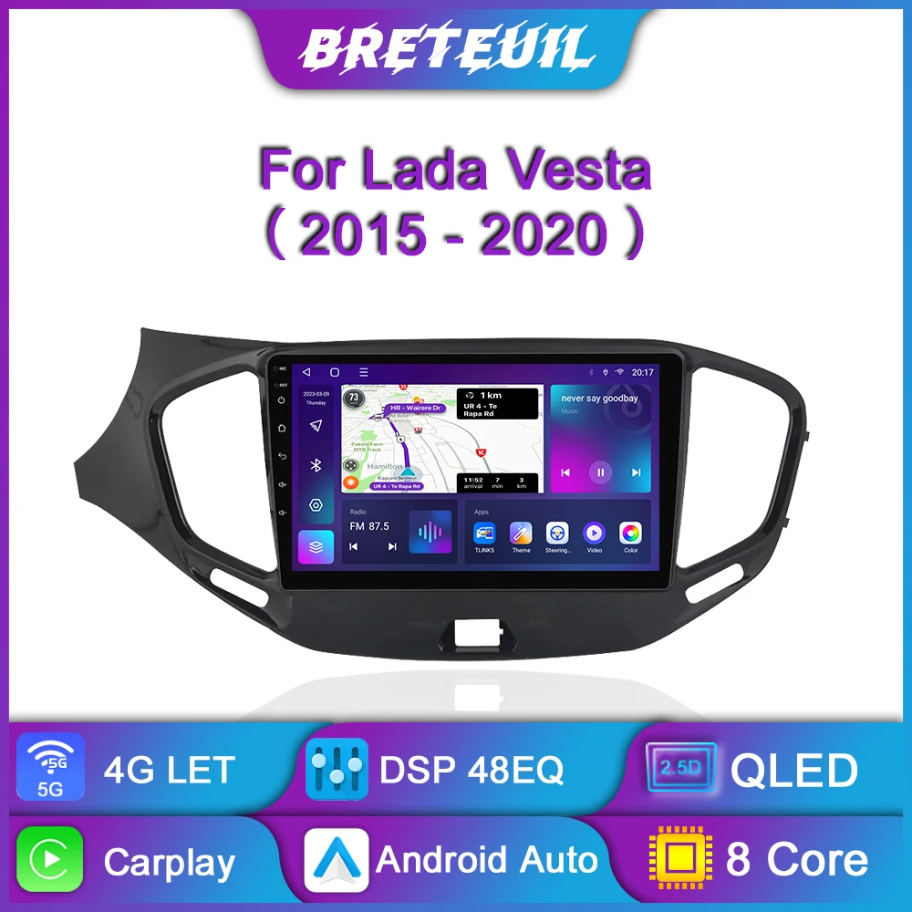 For LADA Vesta Cross Sport 2015 2016 2017 2018 2019 Android Car Radio Multimedia Player Navigation GPS Touch Screen Auto Carplay