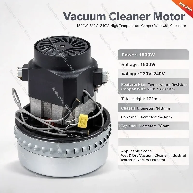 BF501 BF501B Vacuum Water Suction Machine Motor, 1000W 1200W 1500W Pure Copper Motor Replacement Parts