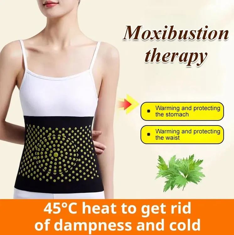 High Quality Hot Mugwort Therapy Warm Waistband Self-Heating Lower Back Waist Protection High Elasticity Waist Support Belt