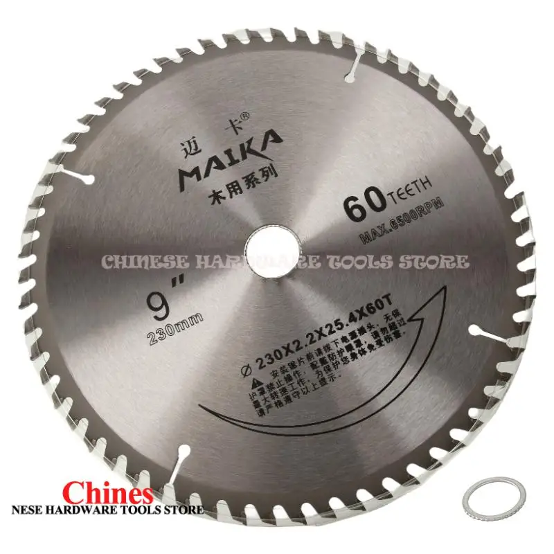 

Wood Saw Blade 230x2.2x25.4mm 60T Wood Cutting Disc Carbide Circular Saw Blade for Woodworking