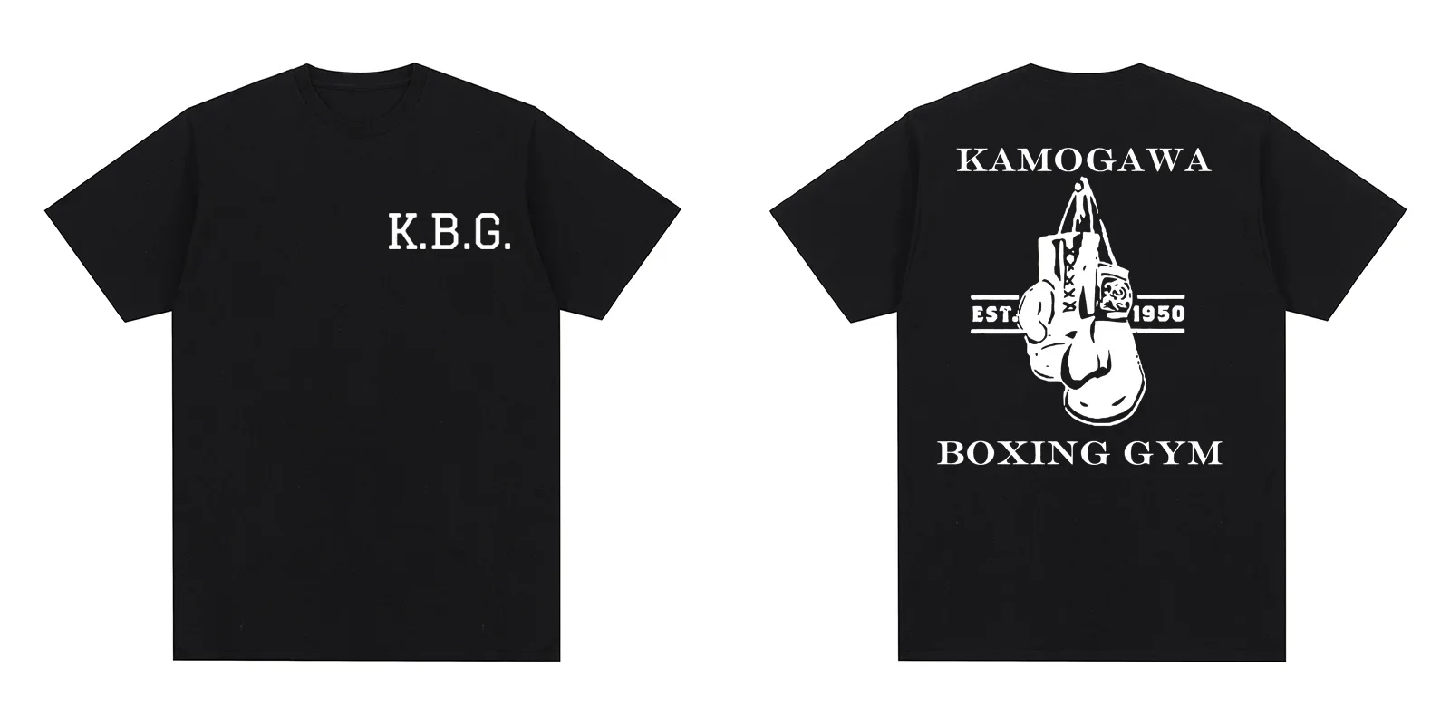 KBG Hajime no Ippo Anime Kamogawa Boxing Gym Vintage T-shirt Cotton Men T shirt New Tee Tshirt Womens Tops Fashion Streetwear