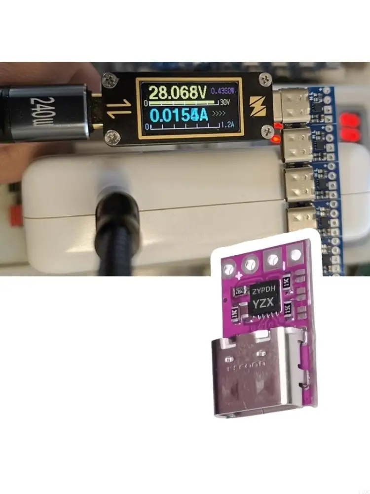 PD Decoy Module Supports 5V 9V 12V 15V 20V Output Low 3.5mA Standby Current Metal Housing For Laptop Y4QC