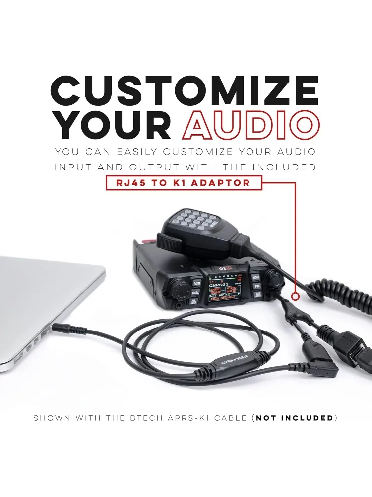 BTECH GMRS-50V2 50W 256 Canali completamente personalizzabili Radio bidirezionale mobile GMRS. Compatibile con ripetitore, scansione dual band (VHF/UHF)