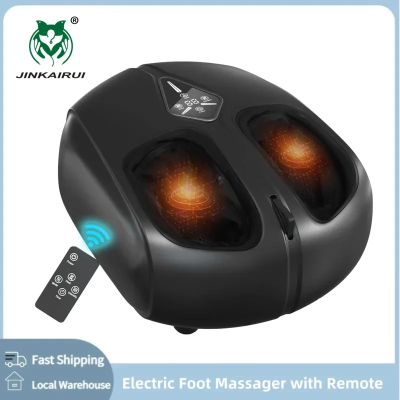 

Electric Foot Massager with Heat Airbag Compression Relief for Tired Muscles Plantar Deep Kneading Shiatsu Feet Massage Machine