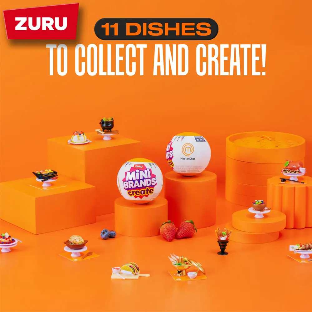 NEW 5 Surprise Ball ZURU Mini Brands Food Create MasterChef Series 2 Mystery Box Real Collection Artword DIY Toy Gifts view 6