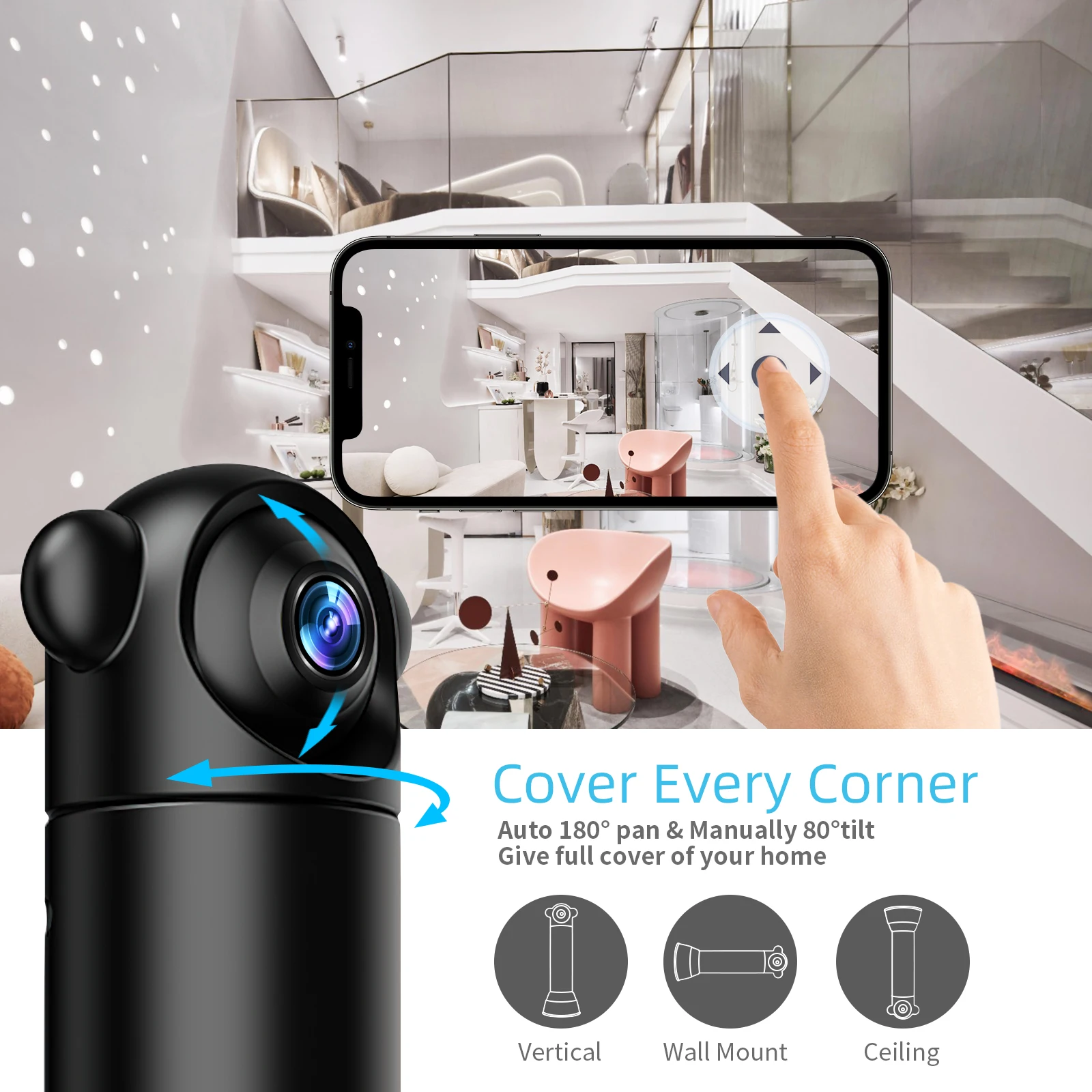 Mini WiFi Camera 1080P HD Baby Monitor Indoor Surveillance Night Vision Motion Detection Wireless IP Camera Security