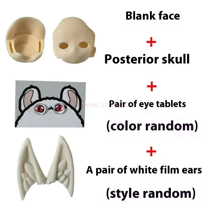In Stock Ufdoll 6-Point Bjd Body Mini Tea Drink Series Movable Doll Head Shell Blank Face Piece Desktop Model Toys Figurine Gift