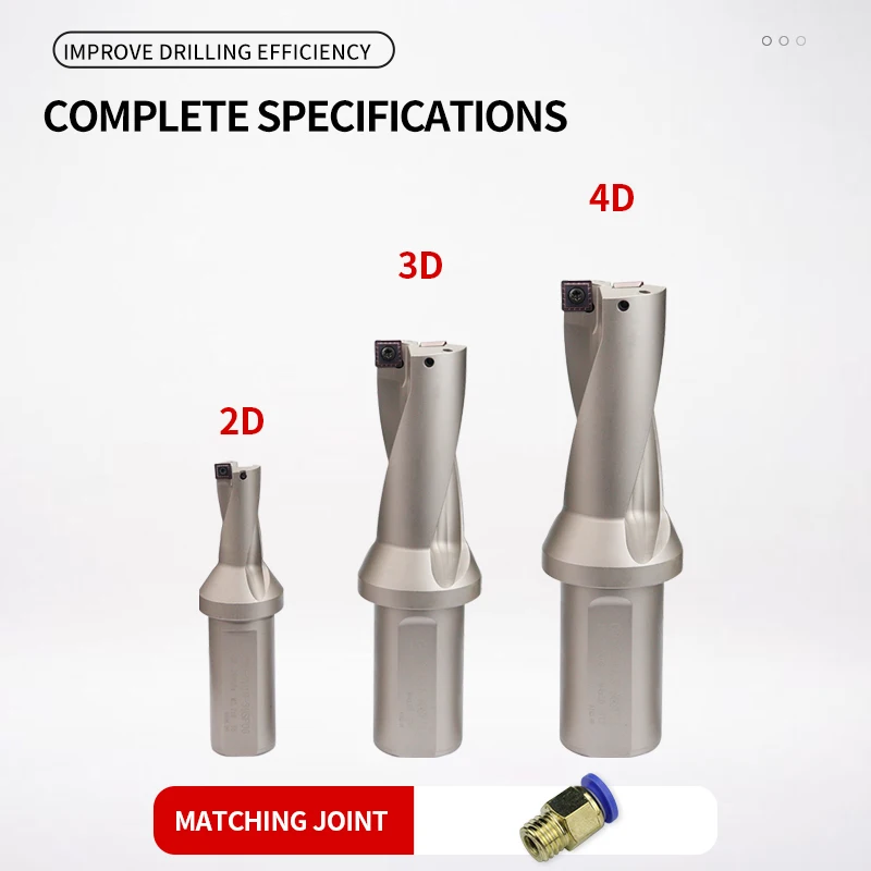 SP Series C20 C25 C32 C40 Drill Bites Insert Drill Metal Drill Bits 13mm-50mm Depth Indexable U Drill Machinery Lathes CNC Water