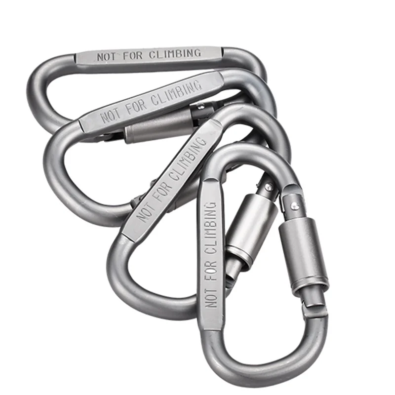 4/6PCS Carabiner Set Camping Survival Daily Keychain Key Chain Tactical Alloy Aluminum Caribiner Hook Outdoor Karabiners Clips