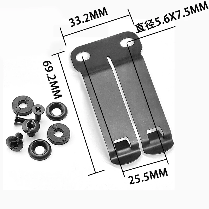 1 חתיכה KYDEX נירוסטה נרתיק קליפים K נדן מותניים קליפ סכין נדן אביזרי חזרה קליפ נדן נשיאת כיס קליפ