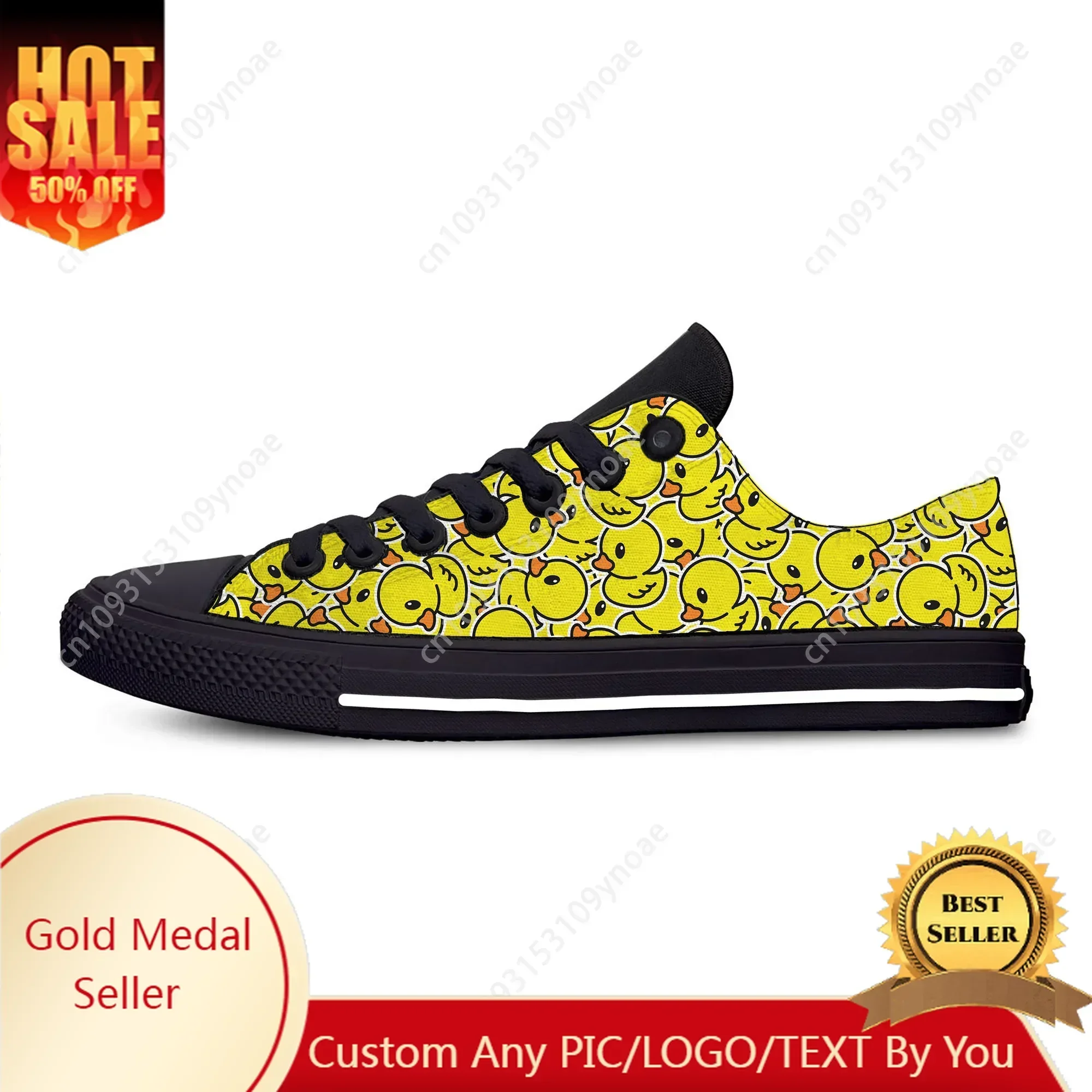 

Cartoon Duck Low Top High Quality Sneakers Mens Womens Teenager Canvas Sneaker Fashion Casual Couple Shoes Shoe
