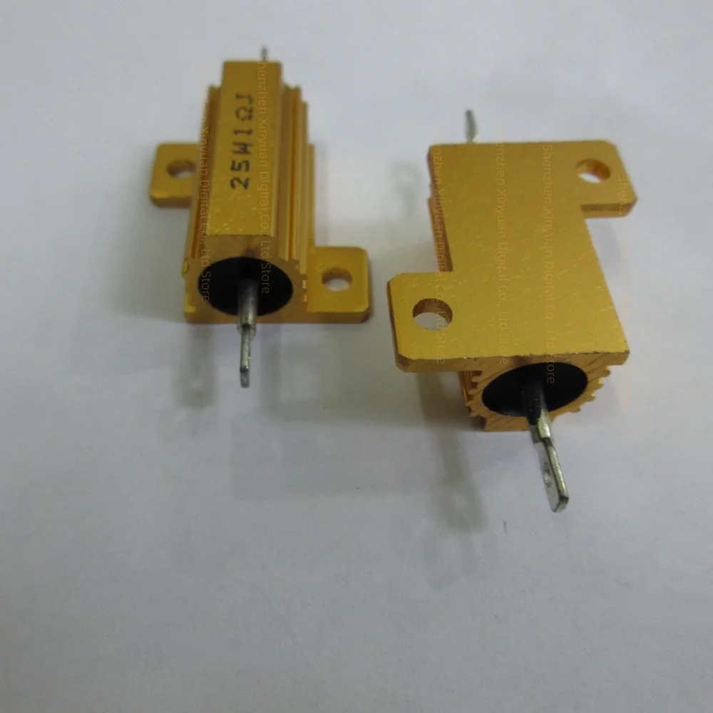 Resistors RH-25 25W 1 ohm 1% aluminum electrolytic cell RX24-25W high-precision gold aluminum shell