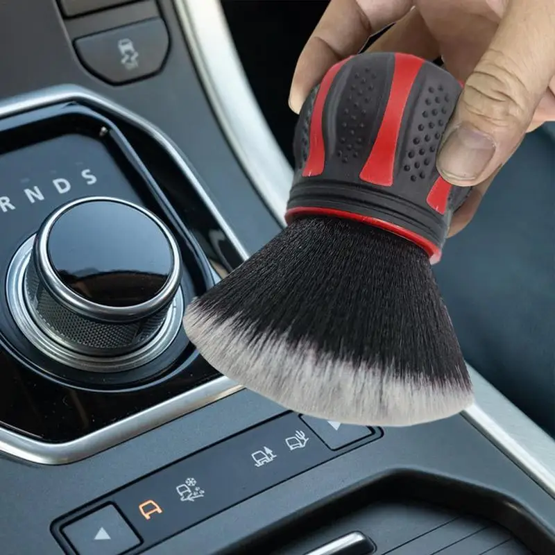 New Ultra Soft Bristles Comes With Storage Rack Covers Large Area Inside&Outside Vehicles Car Detail Brush Cleaning Detail Tool