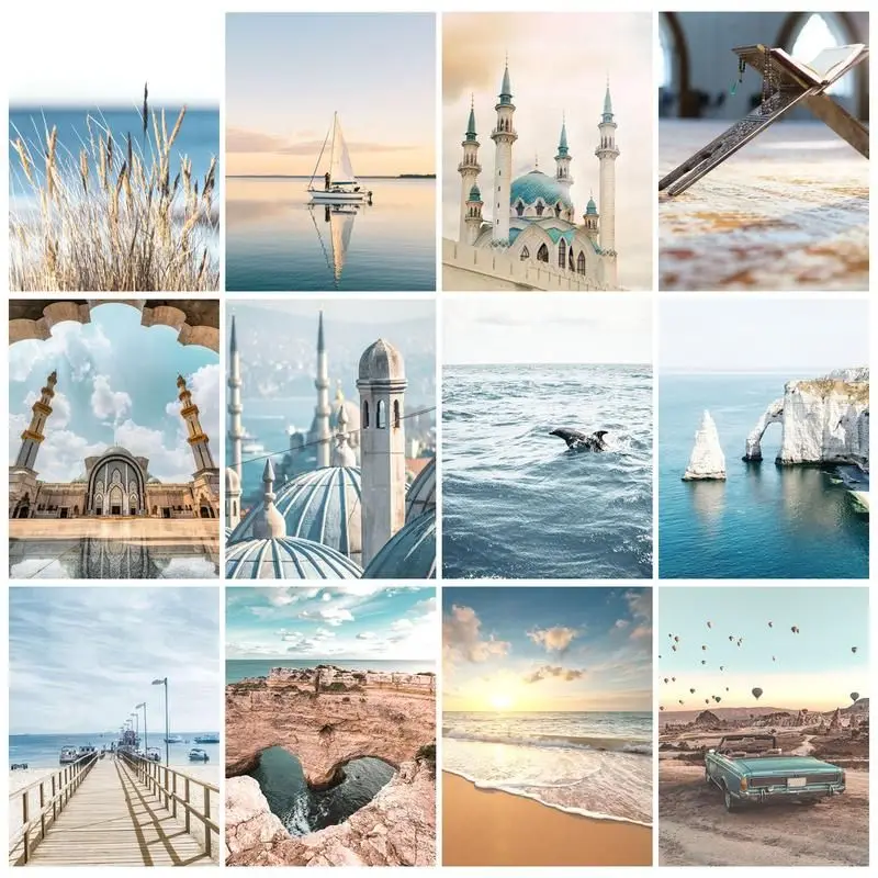 

CHENISTORY Paint By Number Sea Scenery Drawing On Canvas For Adults Pictures By Number DIY Frame Home Decoration 50x65cm