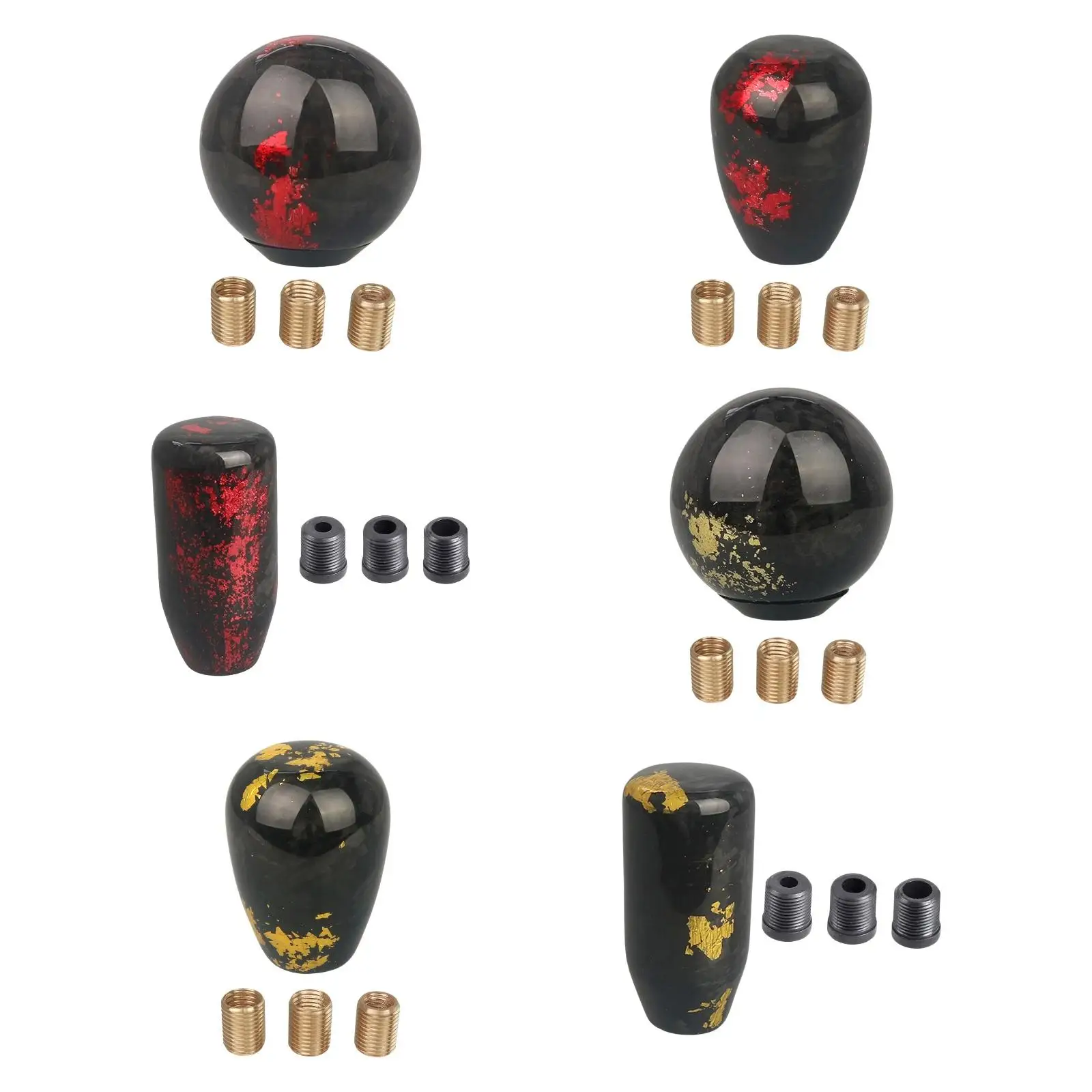 

Ручка рычага переключения передач, универсальная алюминиевая ручка переключения передач из углеродного волокна, замена ручки для автомобильных аксессуаров, простая установка