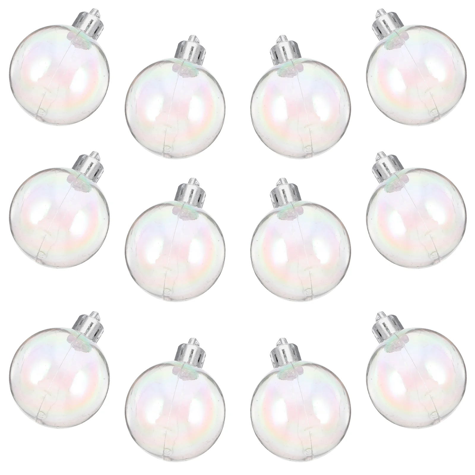 

12 Pcs Pearl Bubble Ball Decorations for Christmas Tree Ornament Pendant Glass Festive Delicate Plastic Holiday Xmas