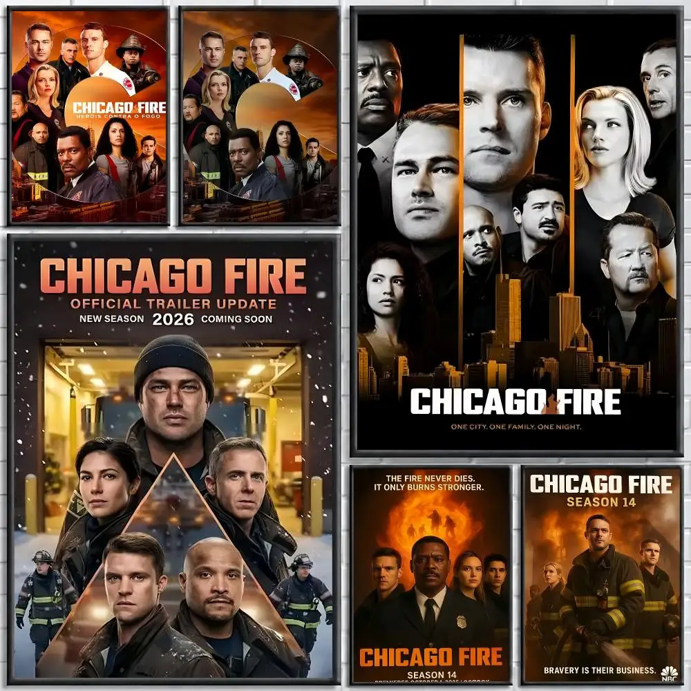 TV Series Chicago Fire Painting Calligraphy Stylish Canvas Poster Wall Art for Bedroom Living Room Study Home Decor Gift