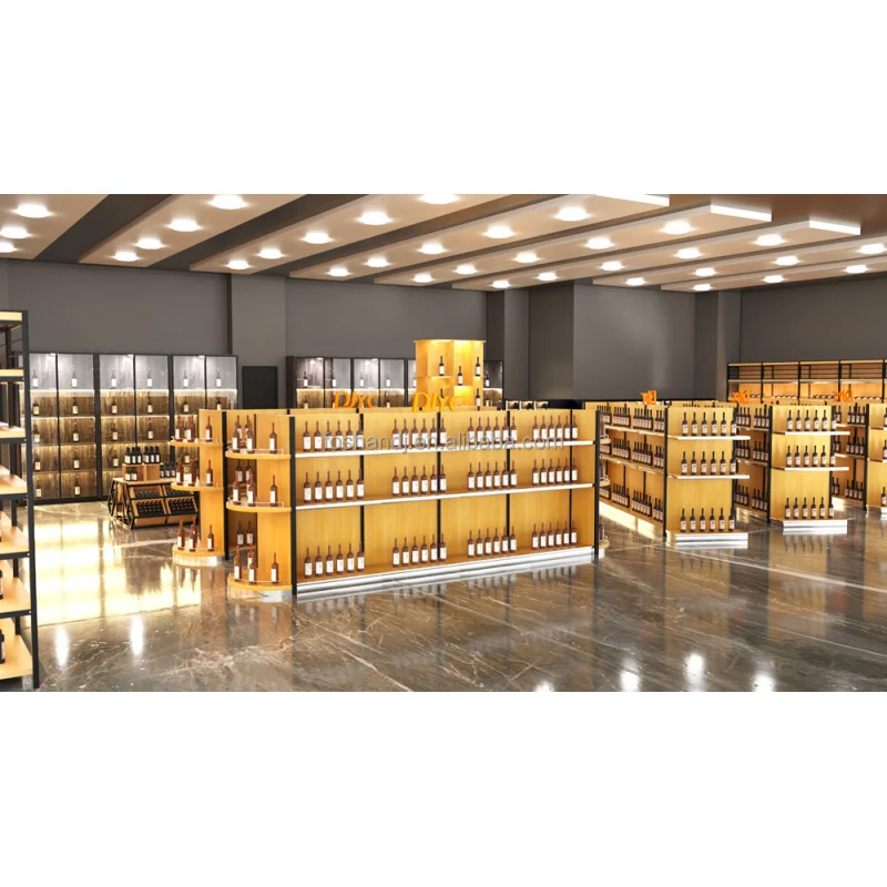 custom.Good Design Shop Fitting Modern Wine Rack Store Design Retail Factory Price Display Shelf