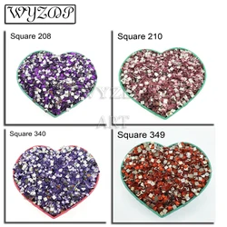 Crystal Drill Resin Shiny Colorful Square Crystal Stone Diamond Painting Embroidery Rhinestones Mosaic Diamond Art Decor 161-666