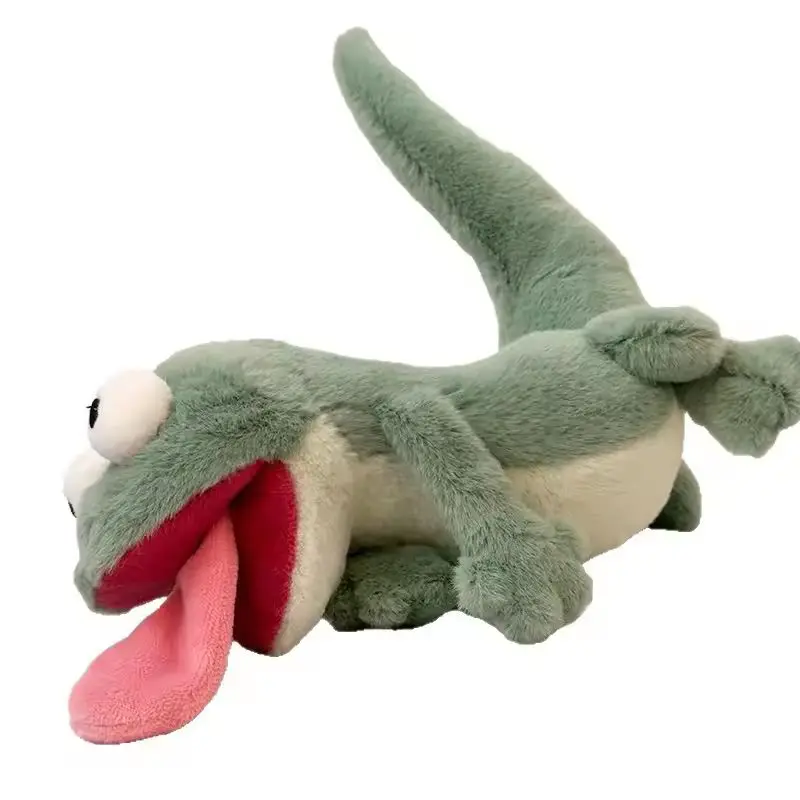 Beaver Lizard Tom Cute Vocal Toy Magnetic Tongue Lizard Abstract Plush Toy Anime Creative Birthday Gift Cute Plush Toys