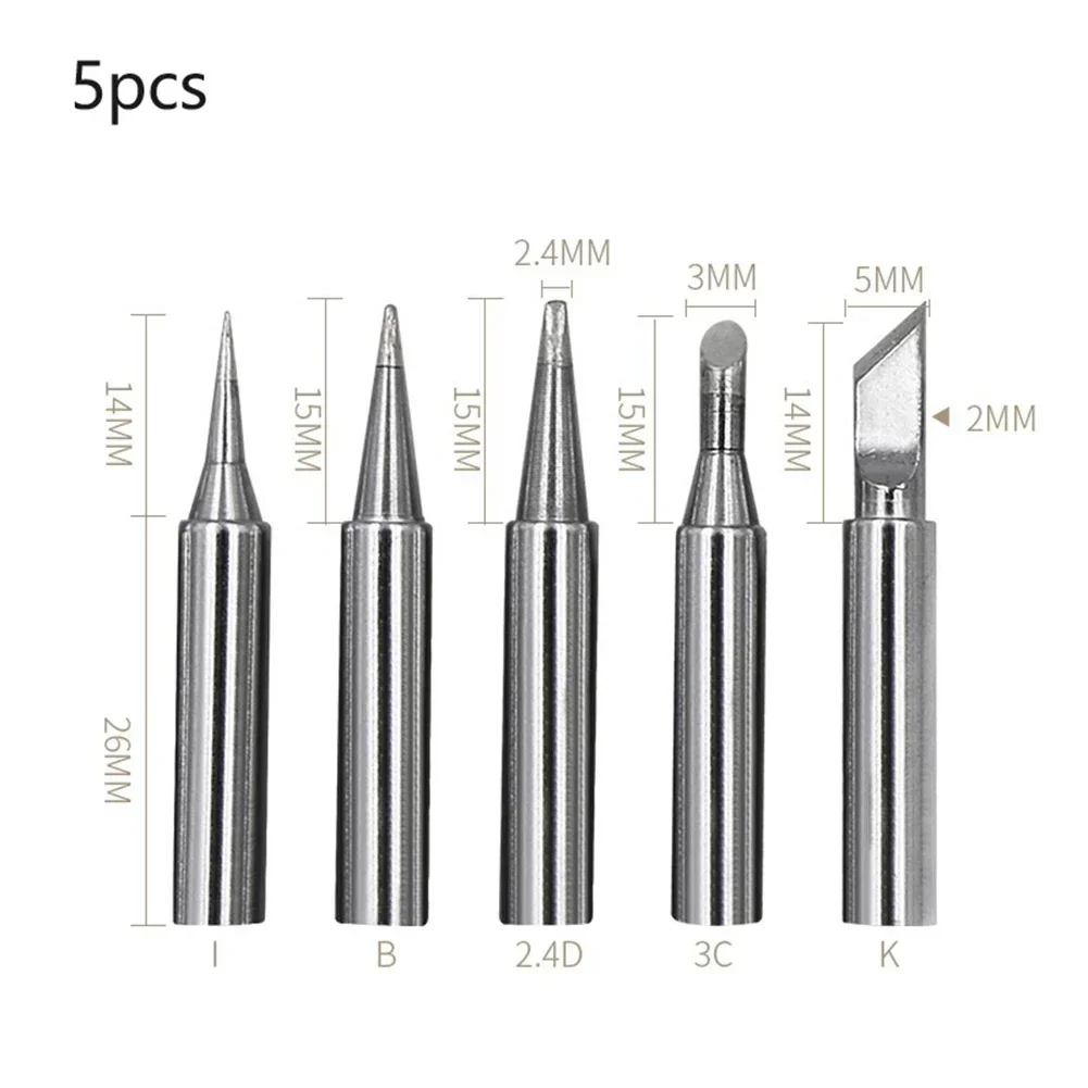 납땜 다리미 팁 용접 헤드, 정교한 용접 도구, 무연 교체 936 납땜 다리미 팁, I + B + K + 3C + 2.4D, 5 개