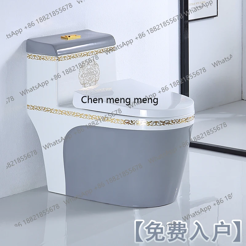 

Household ceramic siphon super whirlpool toilet one-piece silent deodorant drainage toilet