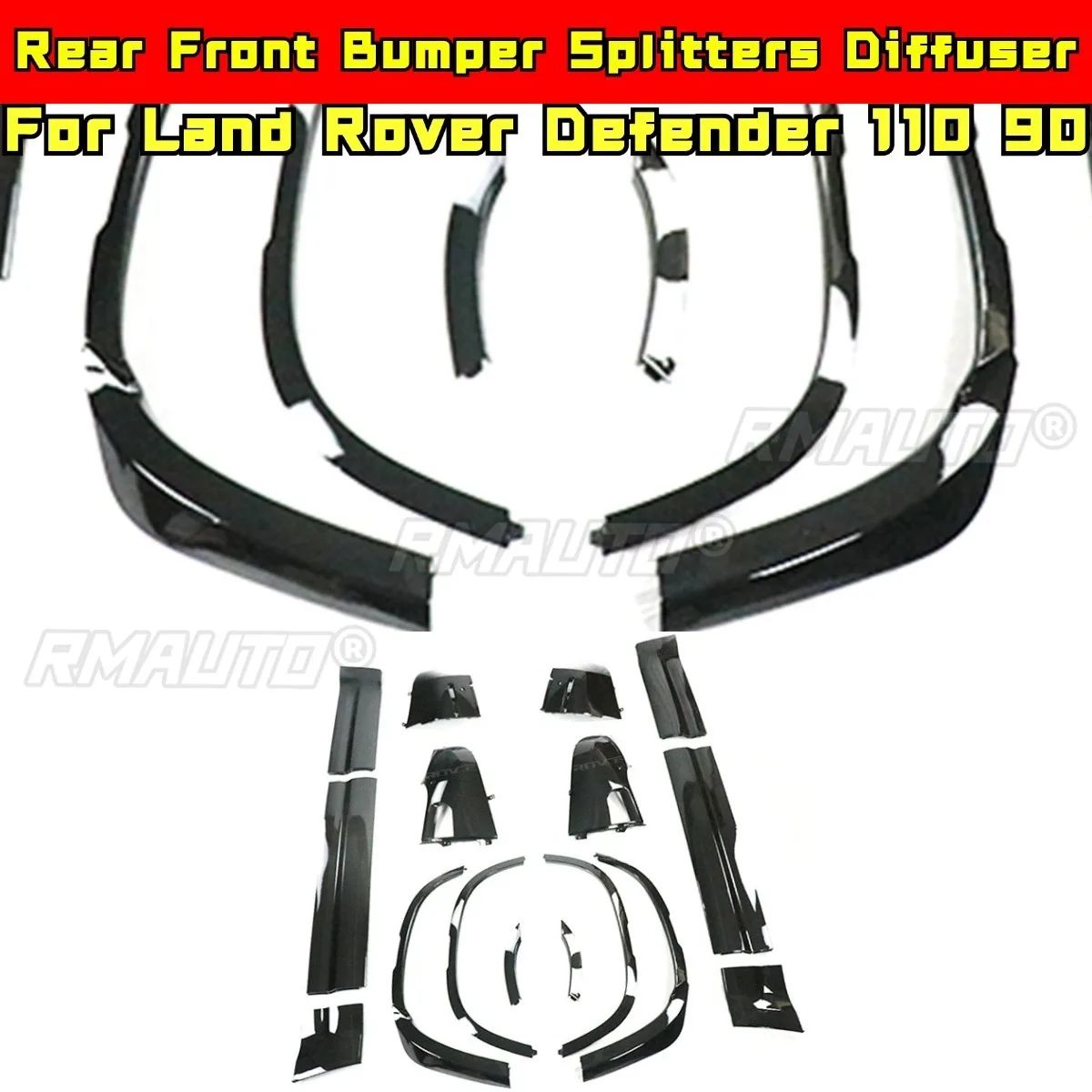 

For Land Rover Defender 110 90 Body Kit Rear Front Bumper Splitters Diffuser Car Wheel Eyebrow Door Guard Car Accessories