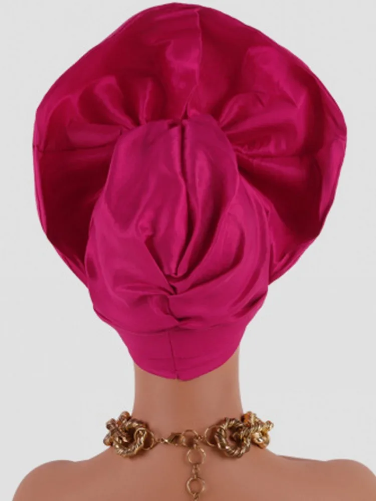 Ruffle Flower African Auto Gele Headtie Turban Cap Trendy Women Already Made Head Wraps Nigerian Wedding Geles Party Headpiece — zdjęcie 6
