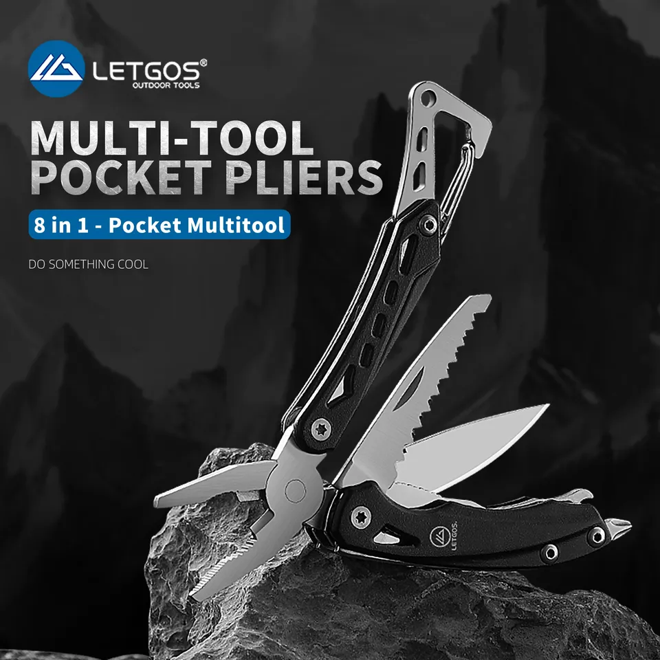  LETGOS Mini Portable Folding Multi-tool Pocket Knife Pliers 