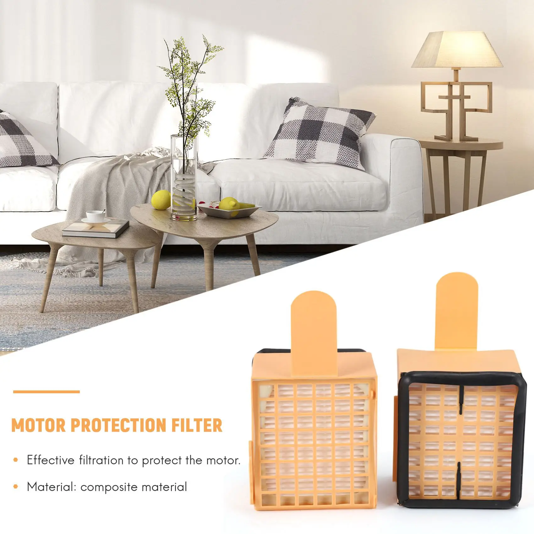 

A57E-Filter Set 2 Motor Protection Filter (Motor Filter) + 2 HEPA (Micro) Filters / Microfilter / Hepafilter Suitable For Vorwer