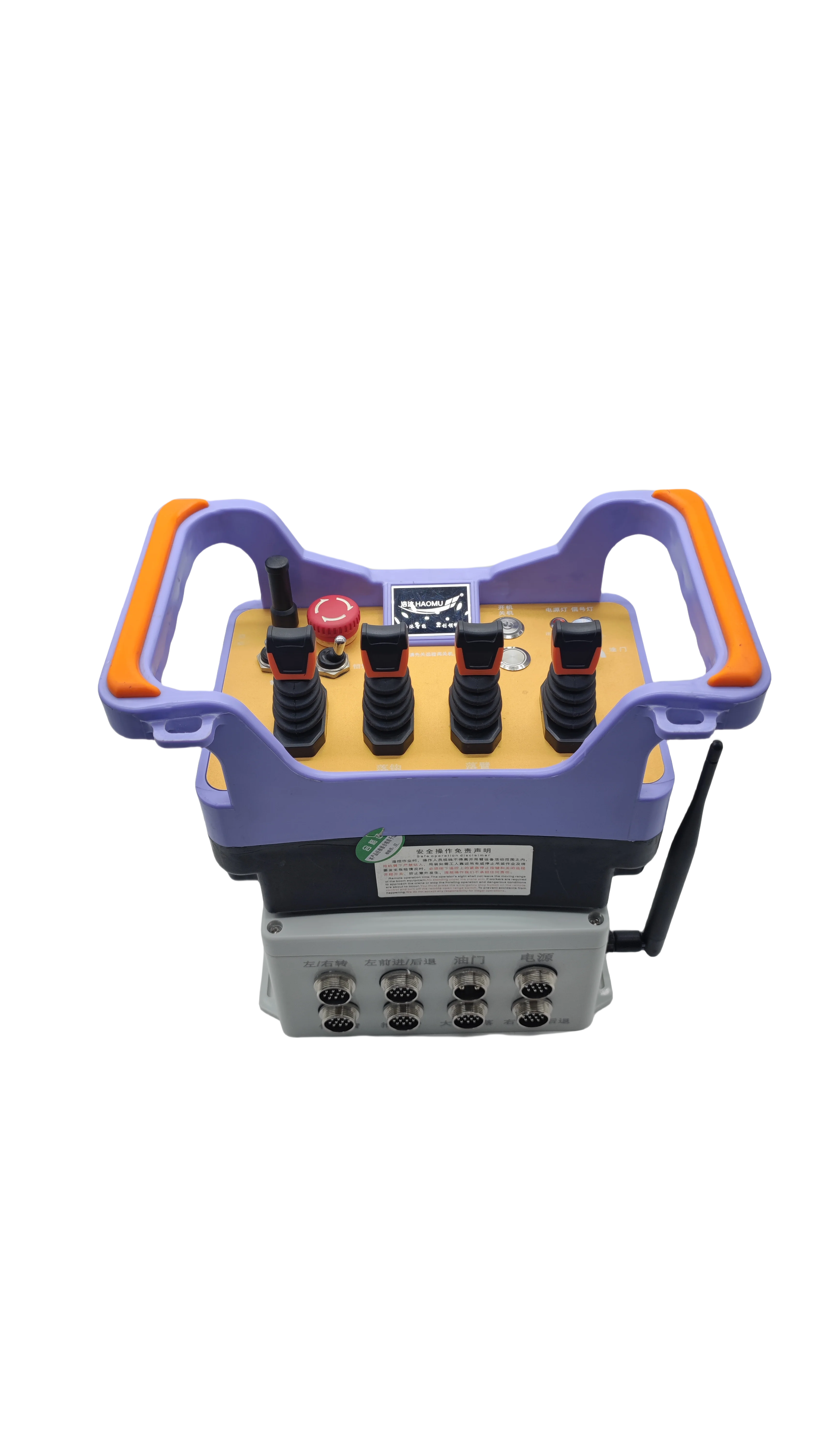 W-batterij 4-knoppen Waterdicht voor technische voertuigen Draadloze kraanafstandsbediening met LED-licht Oplaadbaar