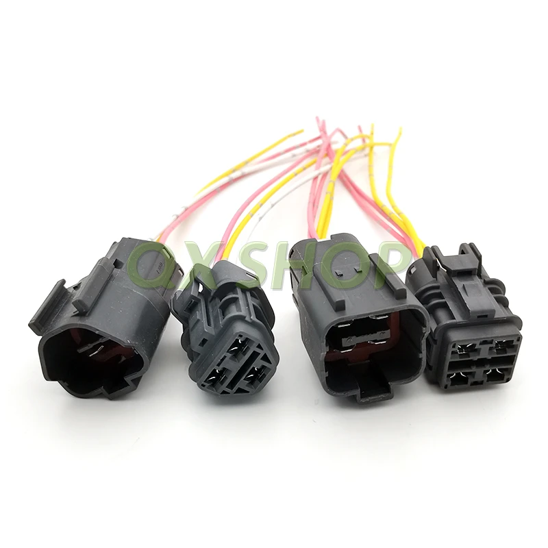 Excavator 3/4-pin plug with wire For Komatsu excavator PC200-5 PC120-6 PC200-6 throttle motor wiring harness plug connector