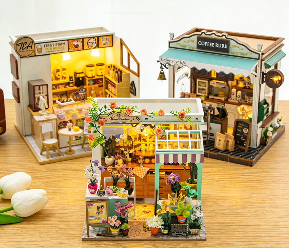 

New DIY Doll House Case Wooden Miniature Furniture Dollhouse Handmade Model Assembly Toys for Children Girls Birthday Gifts