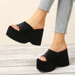 2024 Personality Woman Sandals Sexy Women's Shoes Slip On High Heeled Slippers Fashion Pointed Slides Summer Ladies Slippers