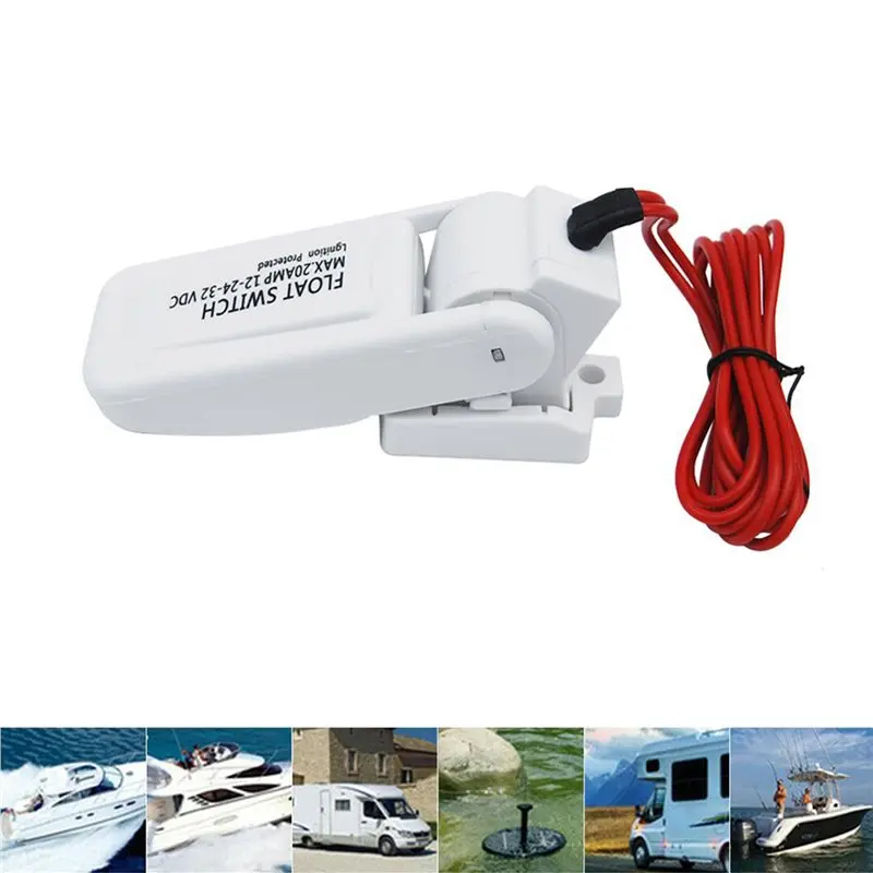Imagen 3: Bomba de sentina NDIN-6X, interruptor de flotador automático de 12V, 24V o 32V para barco, yate, caravana, Camping, pesca marina, bomba de agua, encendido/apagado automático