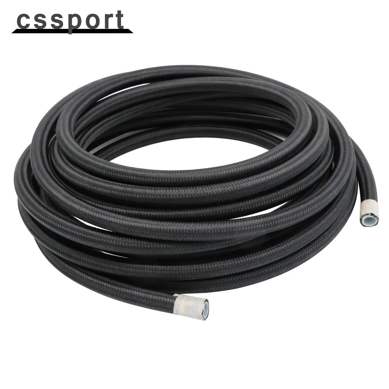

30FT 6AN 8AN Nylon & Stainless Steel PTFE Braided Fuel Hose Oil Gas Air Line