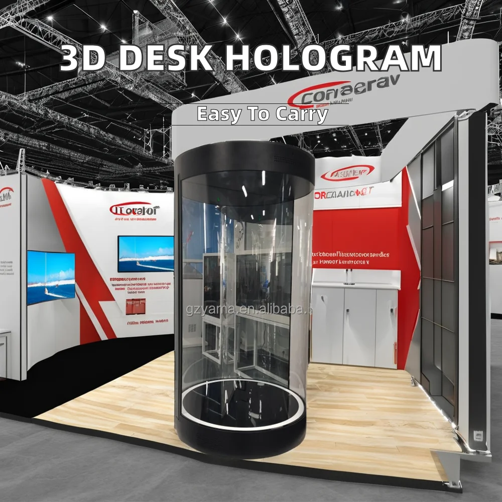 TFL 3d Hologram 21.5 inci Kotak Hologram Layar Holografik Bulat